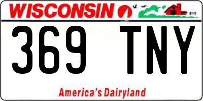 WI license plate 369TNY