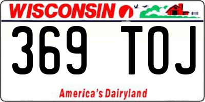 WI license plate 369TOJ