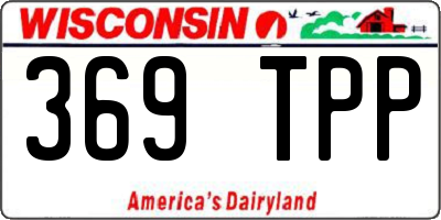 WI license plate 369TPP