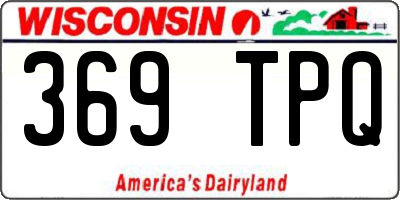 WI license plate 369TPQ