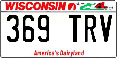 WI license plate 369TRV