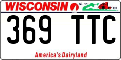 WI license plate 369TTC