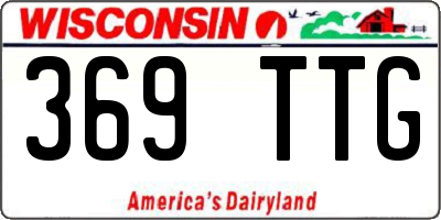 WI license plate 369TTG