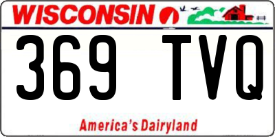 WI license plate 369TVQ