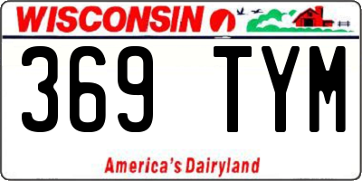 WI license plate 369TYM