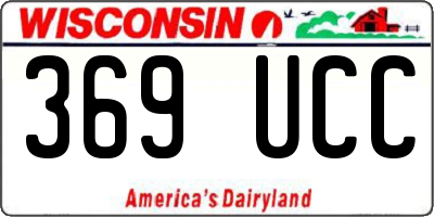 WI license plate 369UCC
