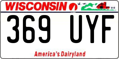 WI license plate 369UYF