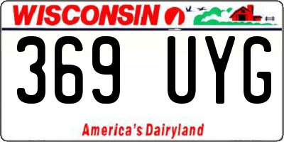 WI license plate 369UYG