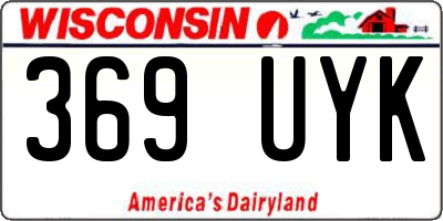 WI license plate 369UYK