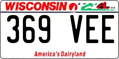 WI license plate 369VEE