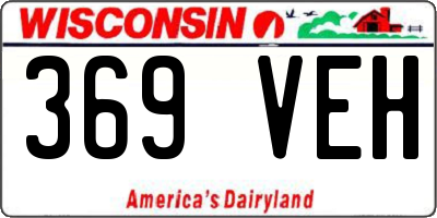 WI license plate 369VEH