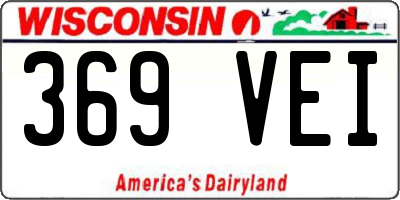 WI license plate 369VEI