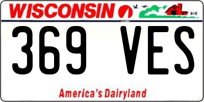 WI license plate 369VES