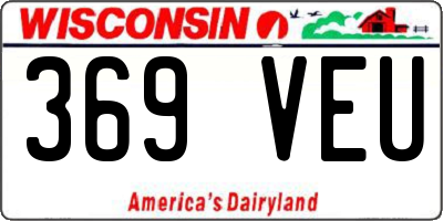 WI license plate 369VEU