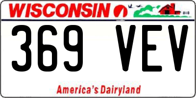WI license plate 369VEV