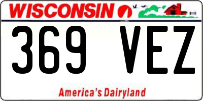 WI license plate 369VEZ