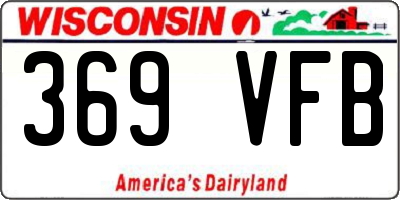 WI license plate 369VFB