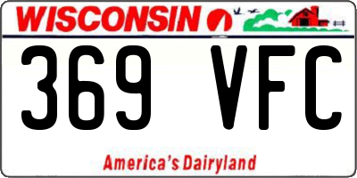 WI license plate 369VFC