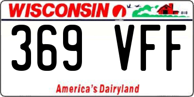 WI license plate 369VFF