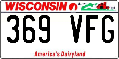 WI license plate 369VFG