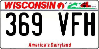 WI license plate 369VFH