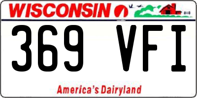 WI license plate 369VFI