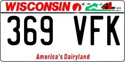 WI license plate 369VFK
