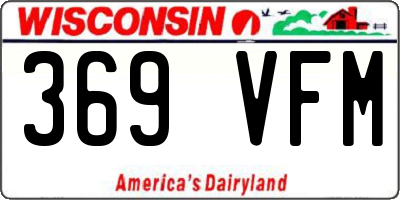 WI license plate 369VFM