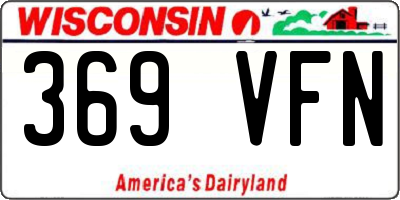 WI license plate 369VFN