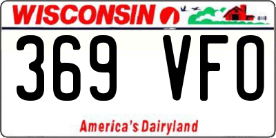 WI license plate 369VFO