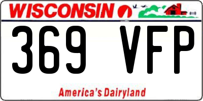 WI license plate 369VFP