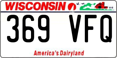 WI license plate 369VFQ