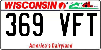 WI license plate 369VFT
