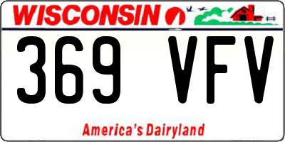 WI license plate 369VFV