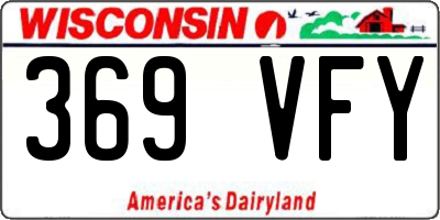 WI license plate 369VFY
