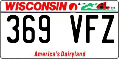 WI license plate 369VFZ