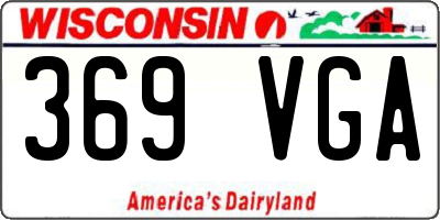 WI license plate 369VGA