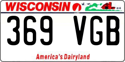 WI license plate 369VGB