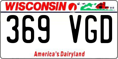 WI license plate 369VGD