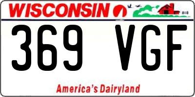WI license plate 369VGF
