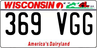 WI license plate 369VGG