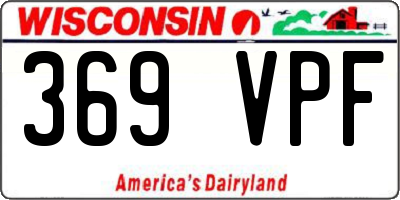 WI license plate 369VPF