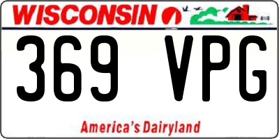 WI license plate 369VPG