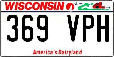 WI license plate 369VPH
