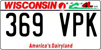 WI license plate 369VPK