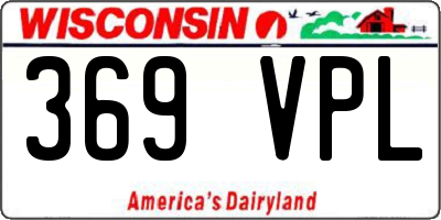WI license plate 369VPL