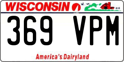WI license plate 369VPM