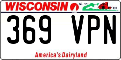 WI license plate 369VPN