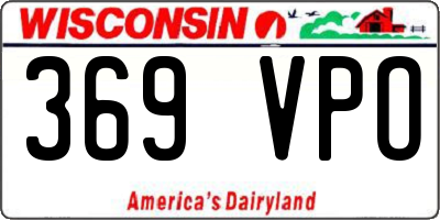 WI license plate 369VPO