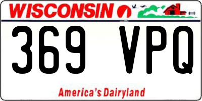 WI license plate 369VPQ